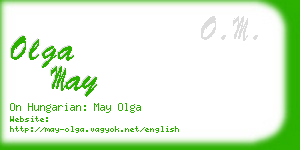 olga may business card